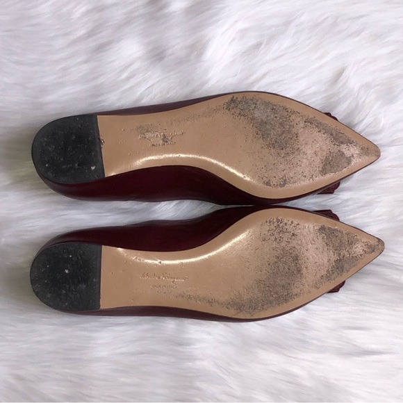 Salvatore Ferragamo Women's Burgundy Flats - Picture 2 of 5